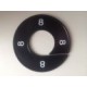 Maatring 9cm zwart/wit 8 